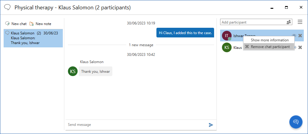 chat window