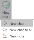 new chat drop down