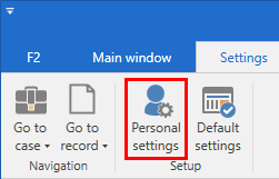 settings menu item