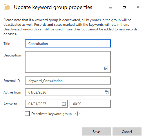 keyword group edit