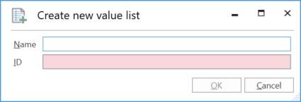 new value list