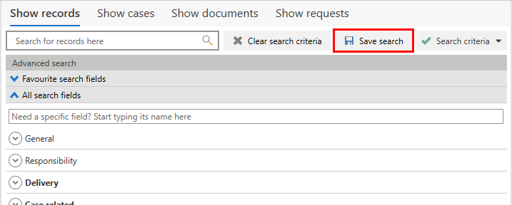 save search button