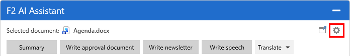 ai admin settings