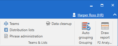 settings tab draw report item
