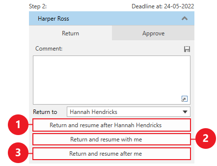 approval return options