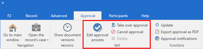 edit approval menu group