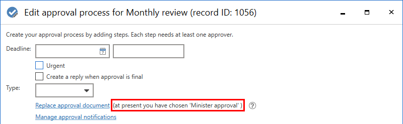 new approval document