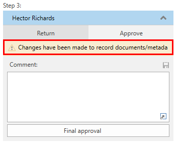 warning changes approval
