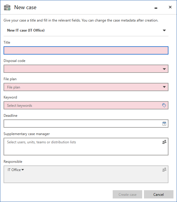 create case from template