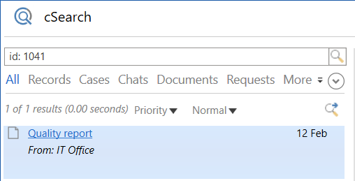 search id