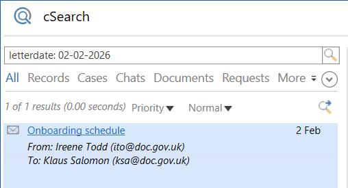 search letter date
