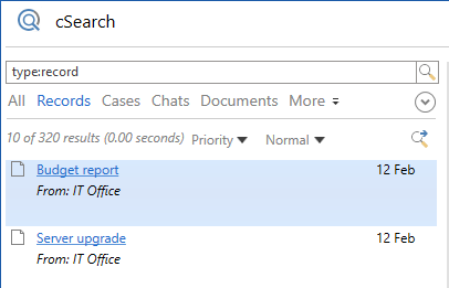 search record