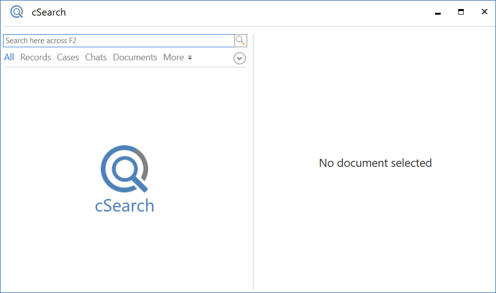 the csearch window