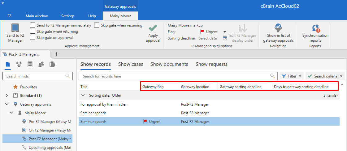 gateway approval columns