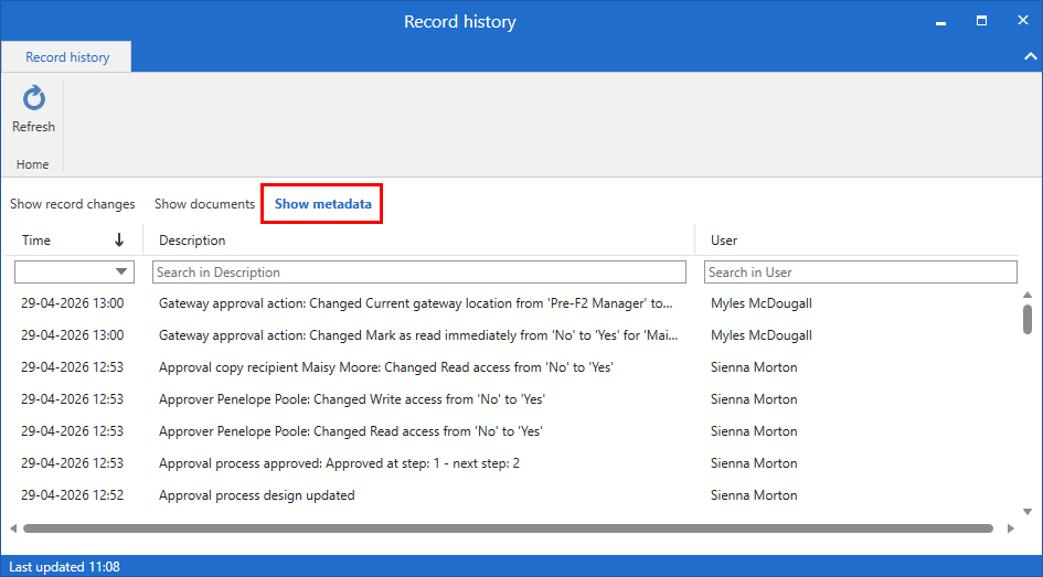 record history