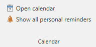 calendar menu item group