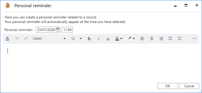 reminder dialogue
