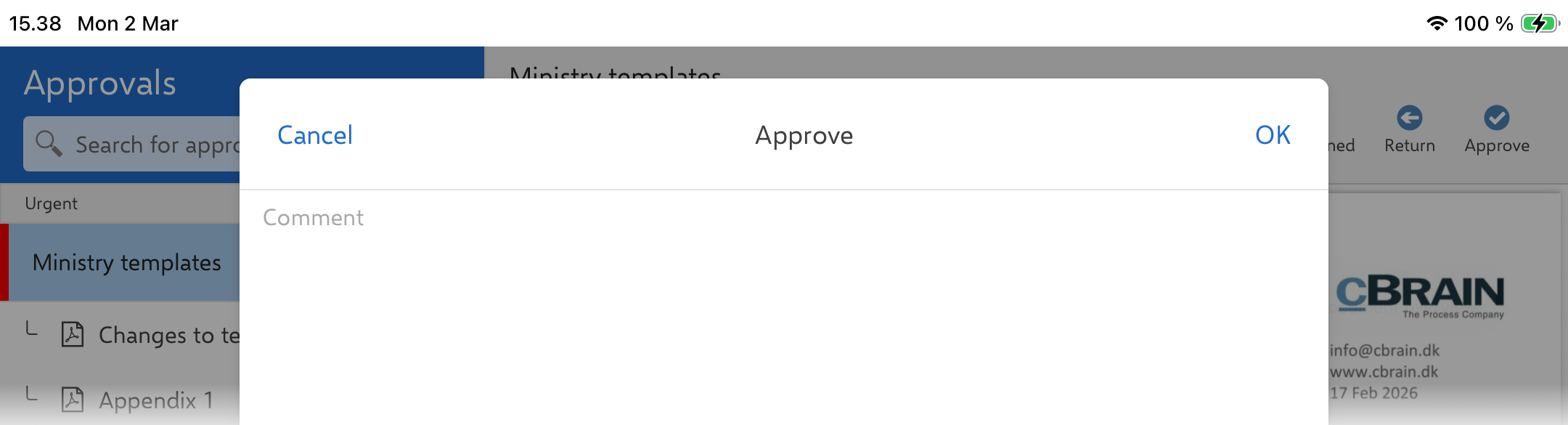 approvals approve