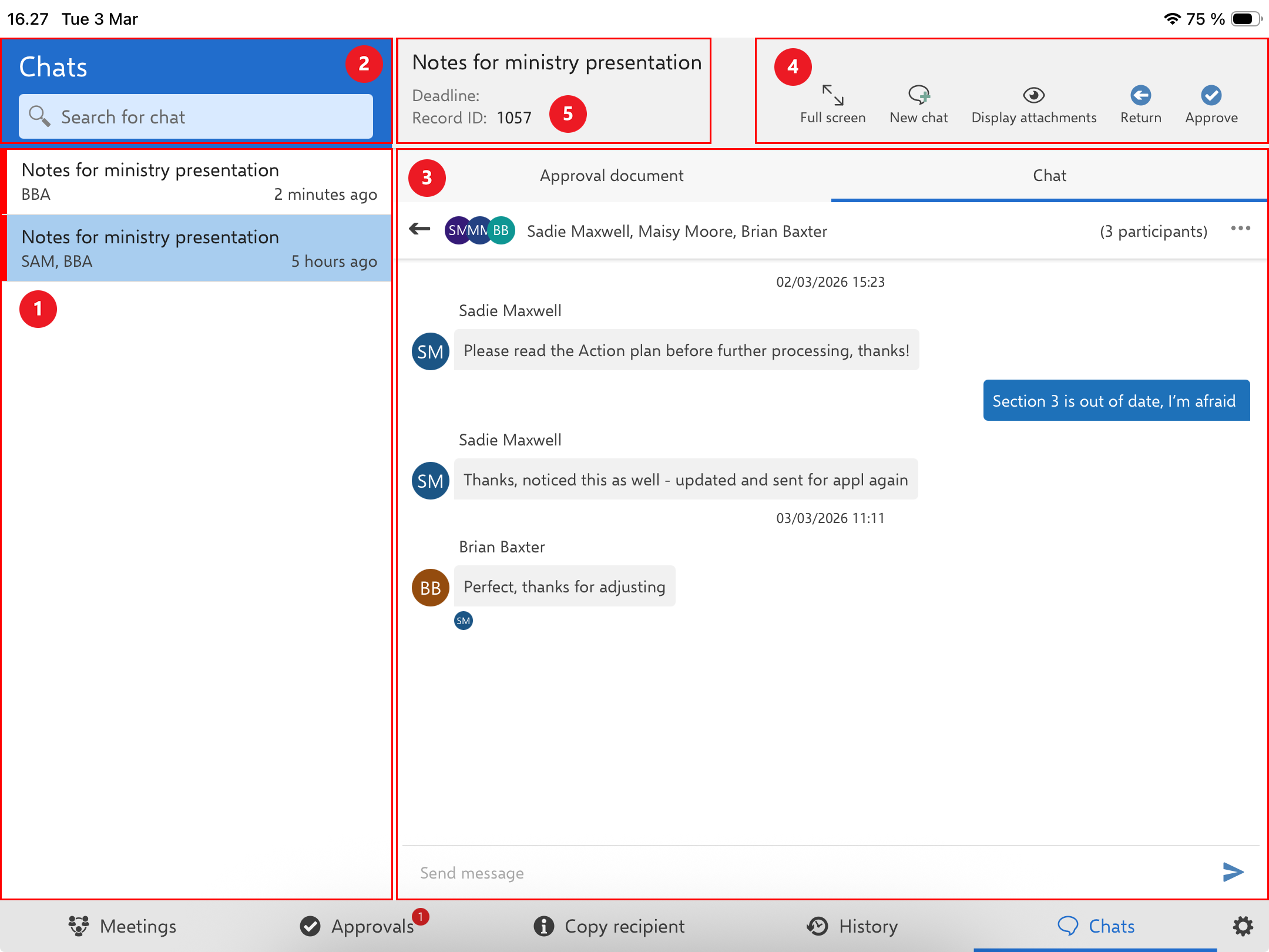 chats overview
