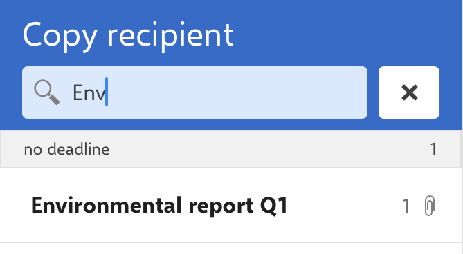 copy recipient search