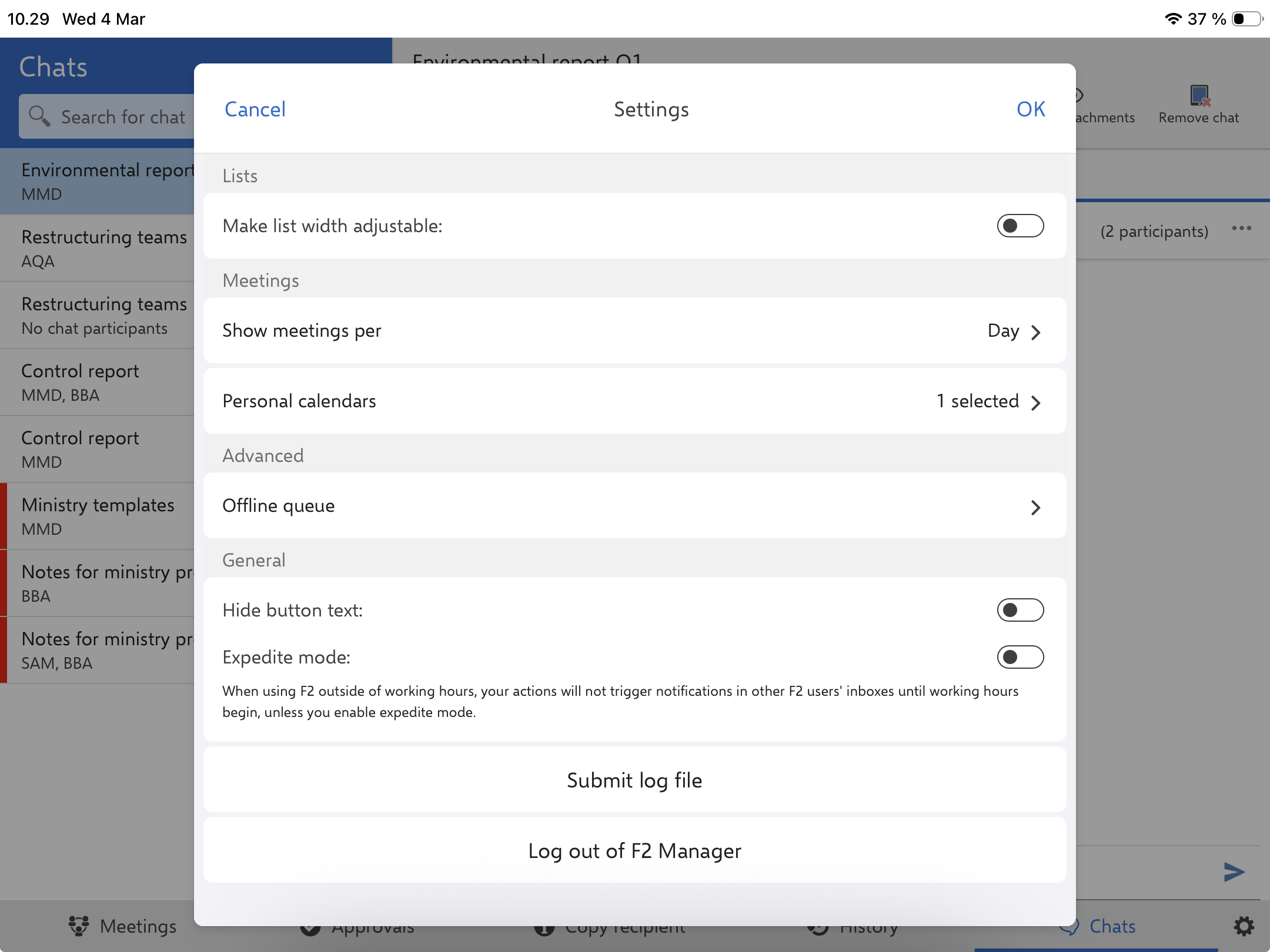 manager 2 settings