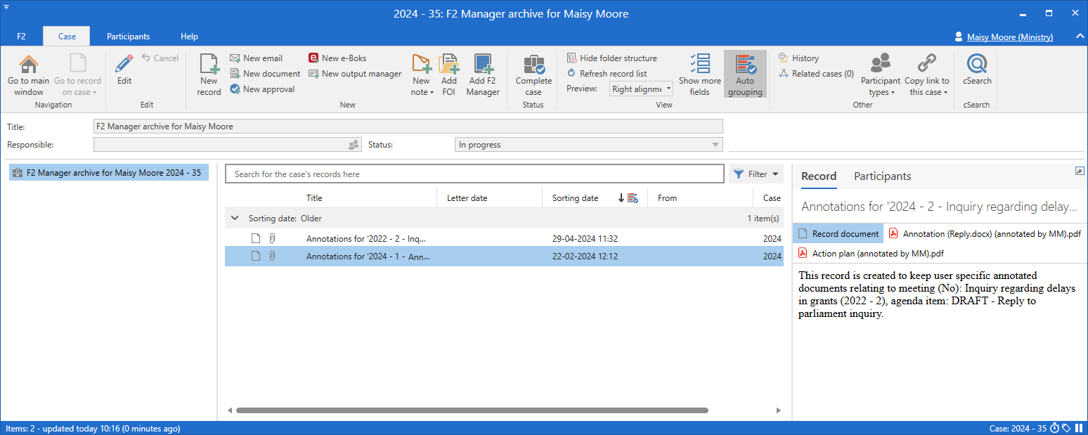 manager archive