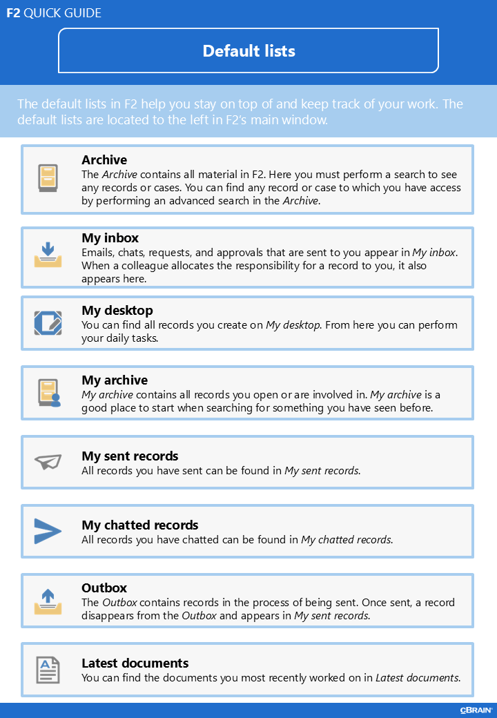 default lists