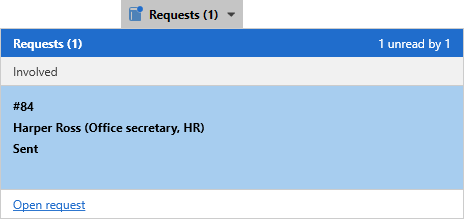 request overview record window