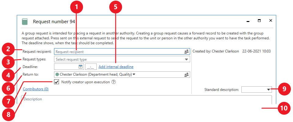 request window fields