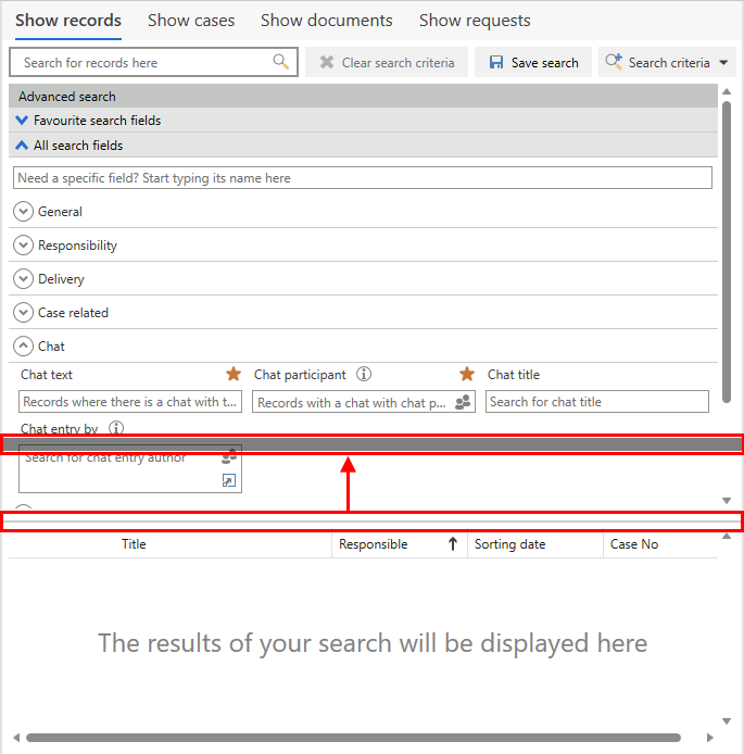adjust search groups splitter