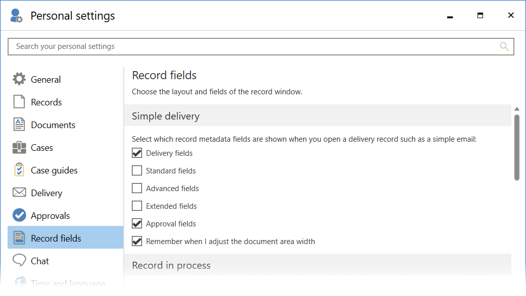 record fields tab gradient