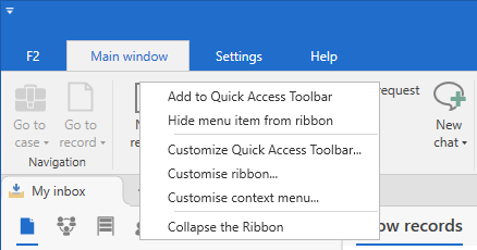 right click menu item