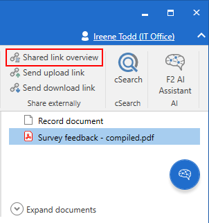 share externally ribbon overview