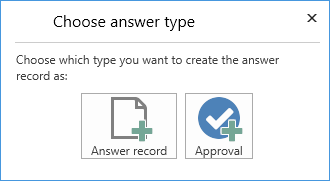 choose answer record