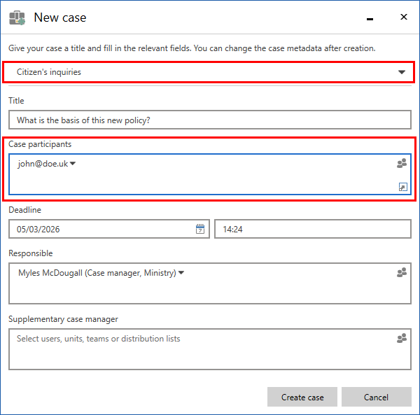 new case window
