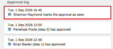 approval log read