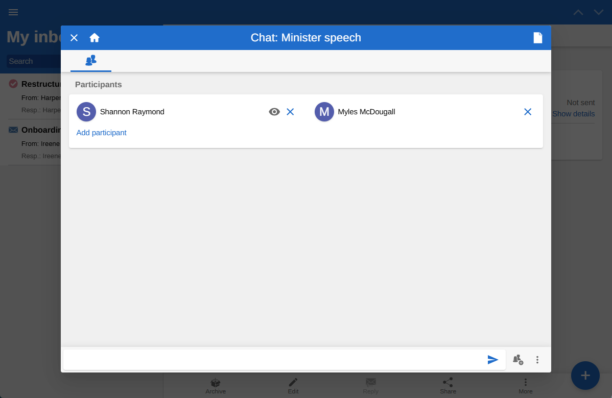 chat window