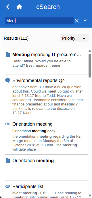 csearch result