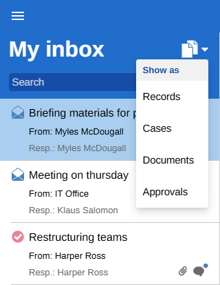select inbox view