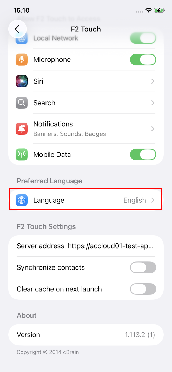choose language device settings