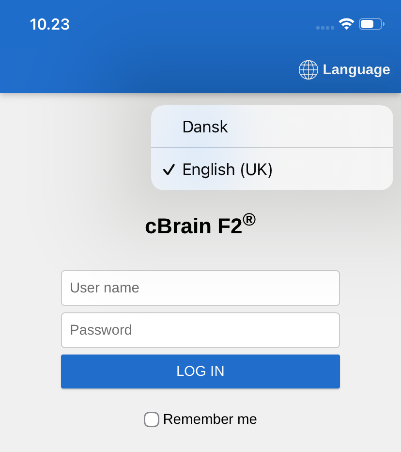 choose language ios