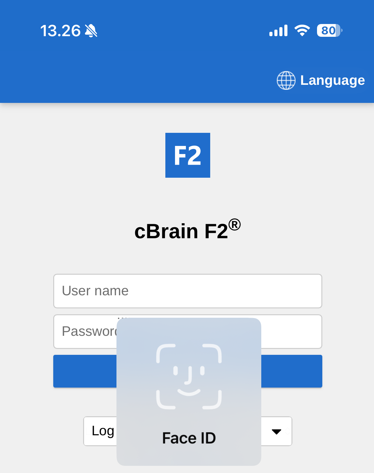 login face id scan