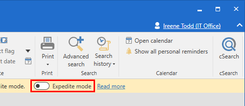 expedite mode